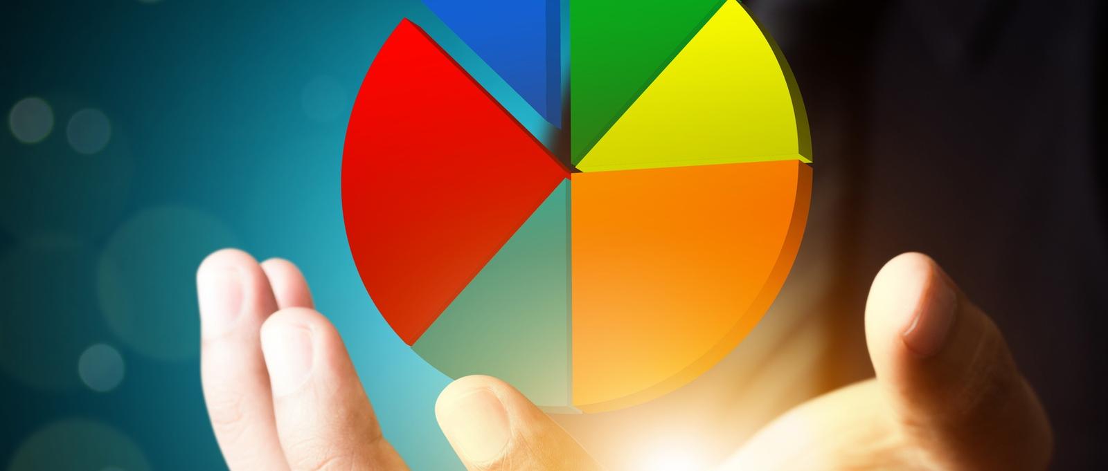 Graphique circulaire coloré