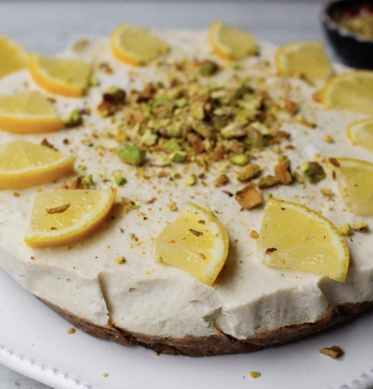 Cheesecake au citron et à la pistache