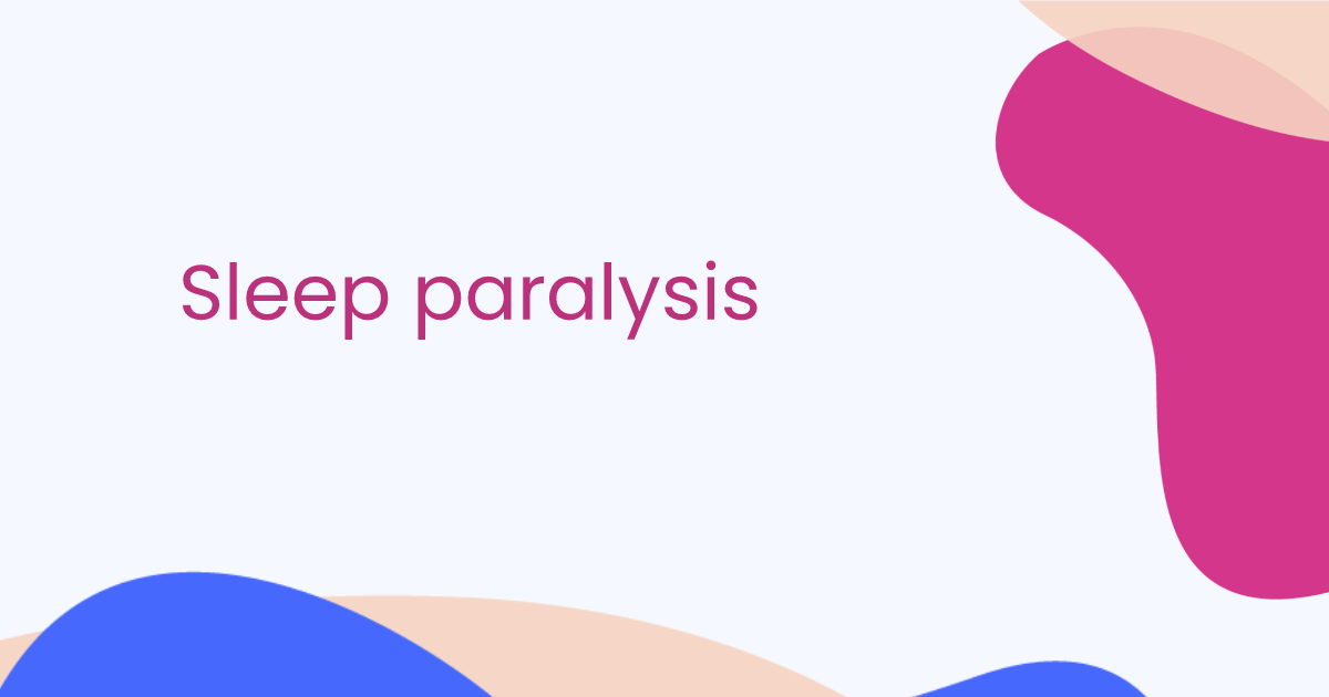 Paralysie du sommeil
